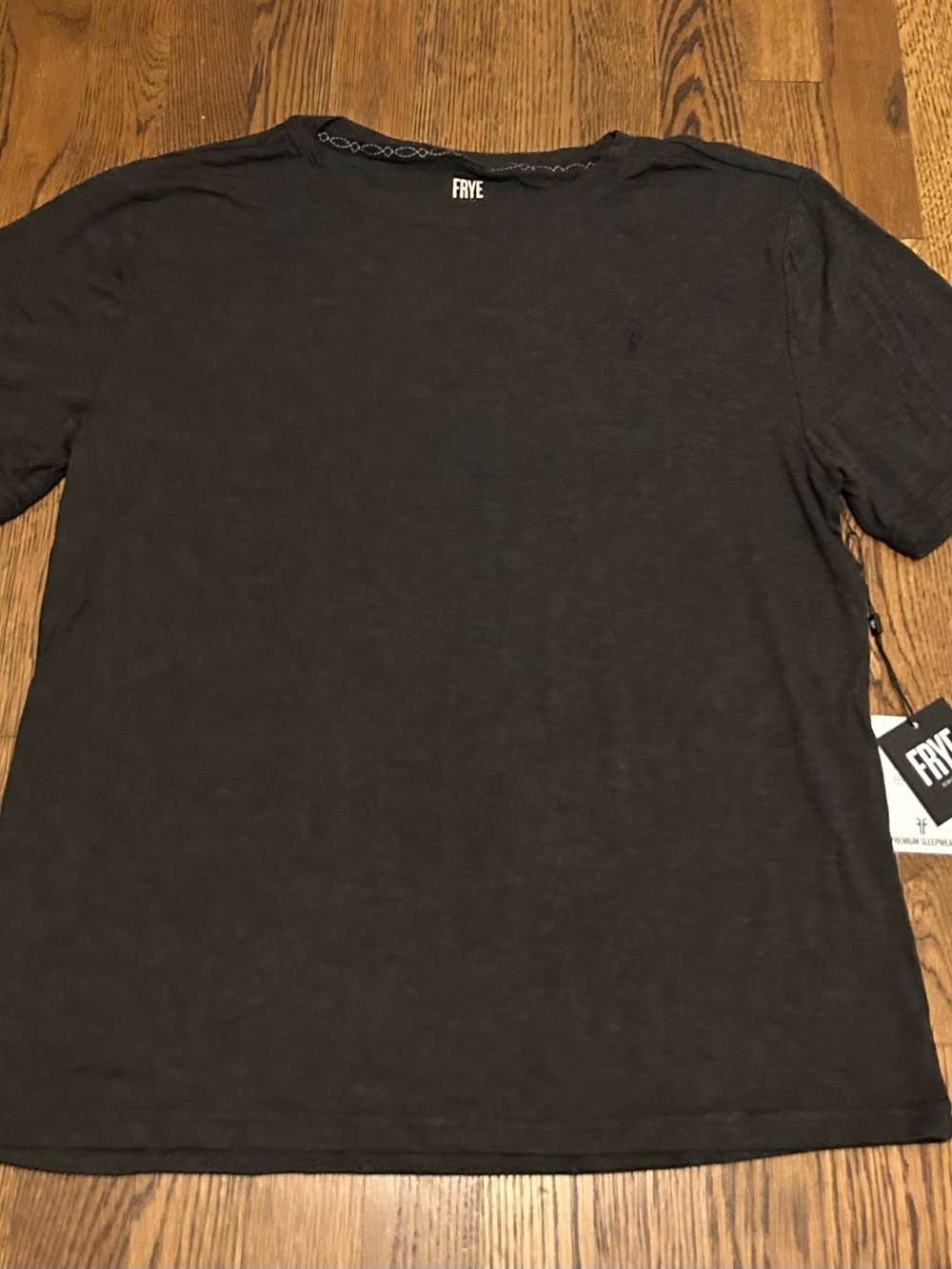 FRYE Black/grey  Short-Sleeve Crewneck sleepwear Tee NWT